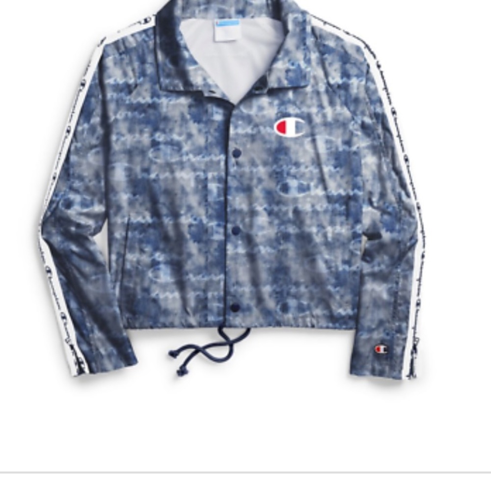 NEVER WORN!! Champion Cropped Coaches Jacket